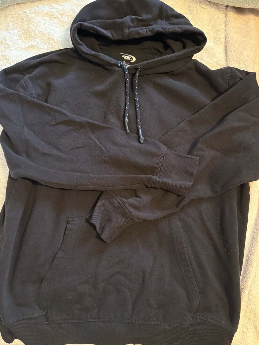 Mtb Sport Hoodie Size XL Black Cotton Blend Pullover Sweatshirt